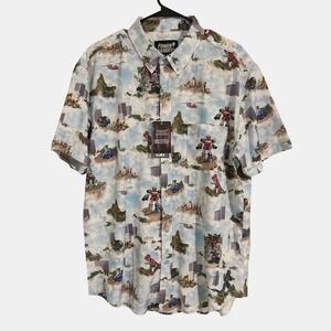 RSVLTS Mens XL Kunuflex Power Rangers Shirt Blue 'It's Morphin Time' NWT